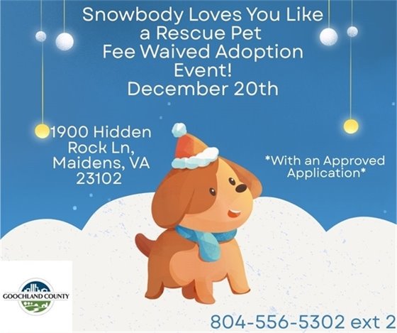 Fee Waived Animal Adoption Event