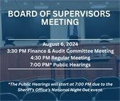 Board of Supervisor Meeting August 6, 2024