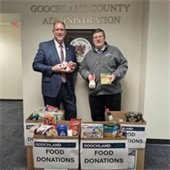 County Employees Donated Food 