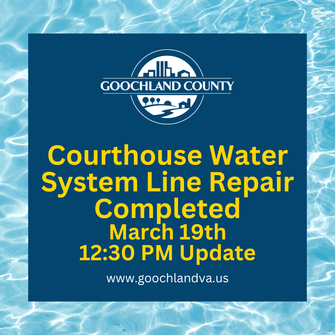 Courthouse Water System Line Repair Completed on March 19, 2025 at 1230 PM
