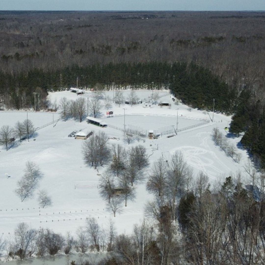 Hidden Rock Park covered in snow