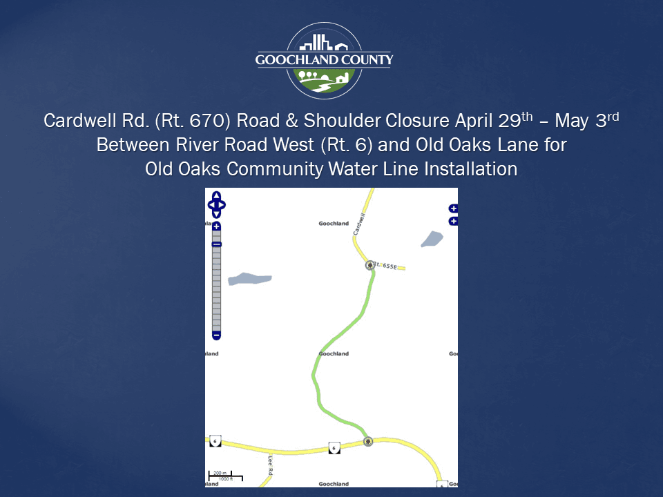 Goochland County - Old Oaks Community Water Supply - Roadside Waterline Trench Work - April 29 - May