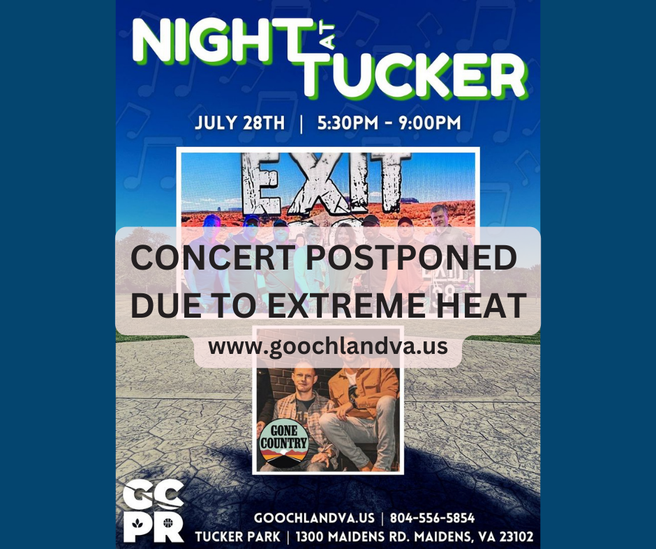 Night at Tucker - July 28th Concert Postponed