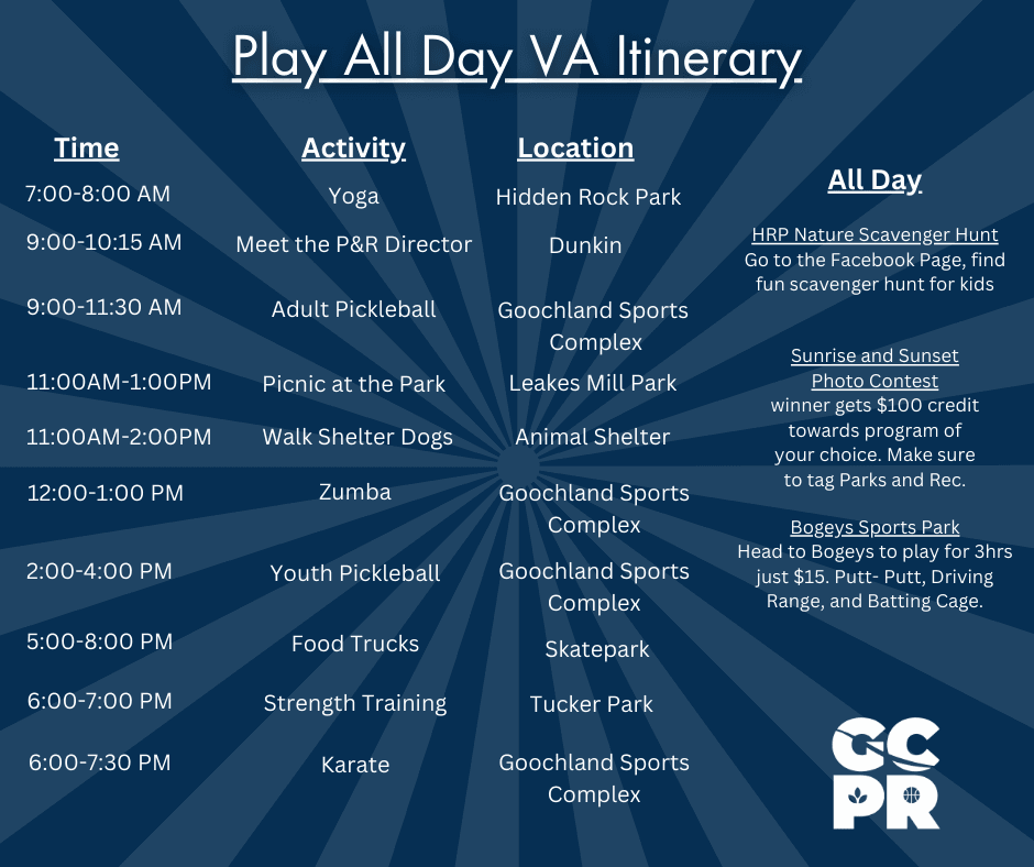 Goochland Schedule PADVA