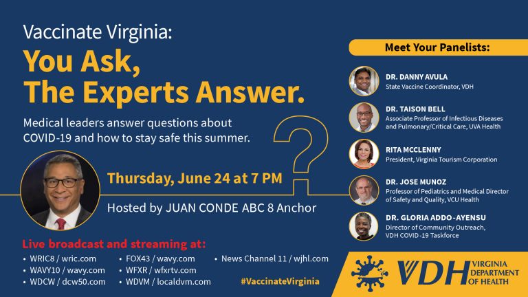 VDH-Vaccinate Virginia June 2021 - Townhall Flyer