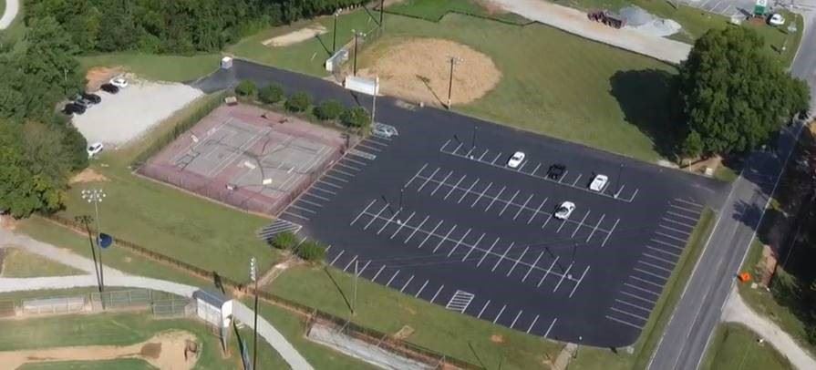 522 Roundabout - Lower Parking Lot Closer - October 2022