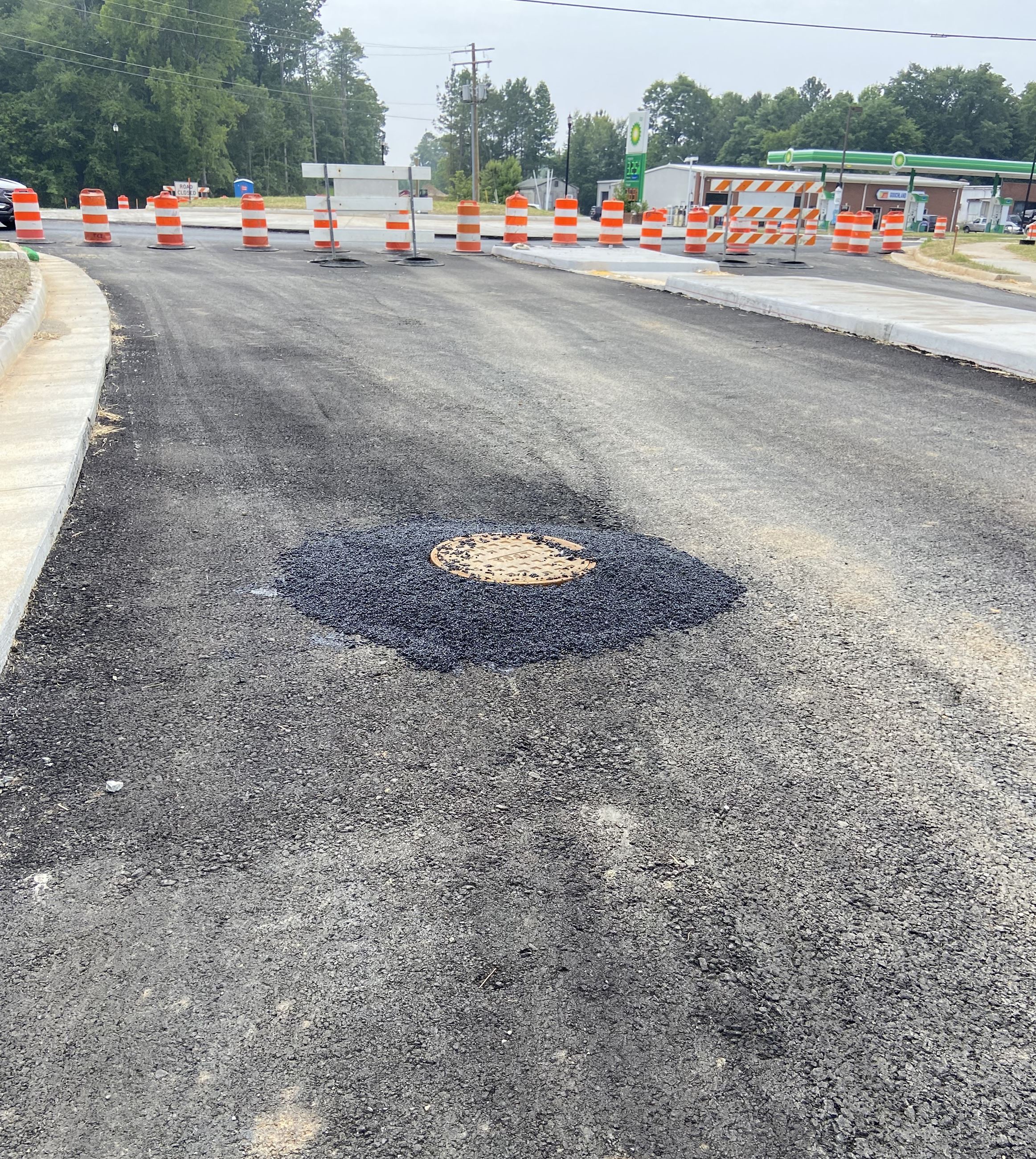 Fairground Road Roundabout Paving Prep Work - 6-30-2023 IMG_6993
